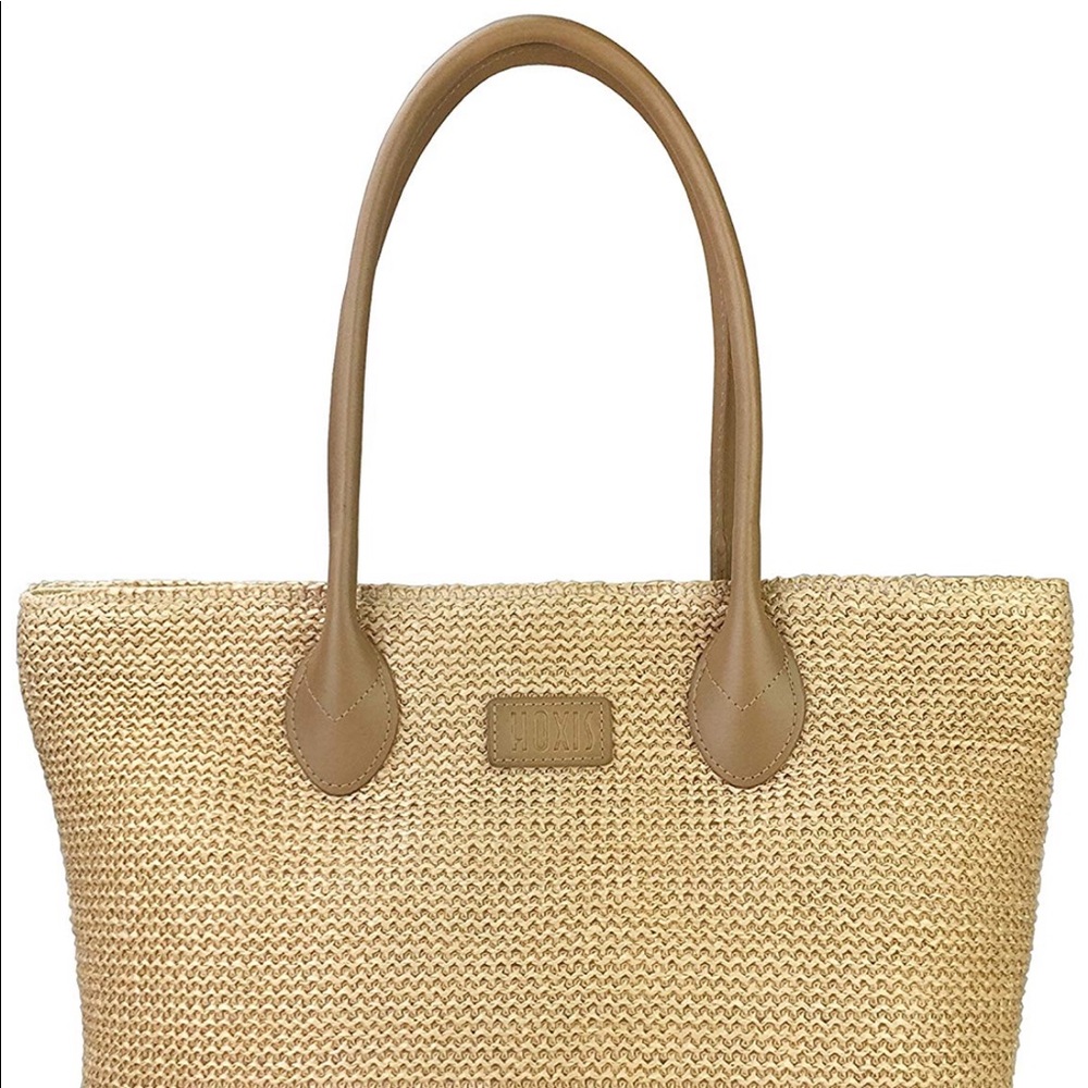Synthetic Straw Tote